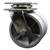 Dual wheel swivel caster with 5 inch durable v groove semi steel wheels