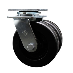 Service Caster Series #30 dual wheel swivel caster with durable 6 inch Phenolic wheels