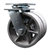 Dual wheel swivel caster with 6 inch durable v groove semi steel wheels