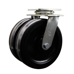 Service Caster Series #30 dual wheel swivel caster with durable 8 inch Phenolic wheels