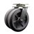 8" Dual Wheel Swivel Caster with Thermoplastic Rubber Flat Tread Wheel and Ball Bearings