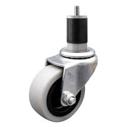 2 inch expanding stem swivel caster with a thermoplastic rubber tread wheel