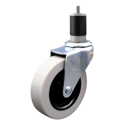 3 inch expanding stem swivel caster with a thermoplastic rubber tread wheel
