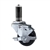 3" Expanding Stem Swivel Caster with Hard Rubber Wheel and Top Lock Brake