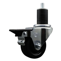1-3/4 inch expanding stem caster 3 inch phenolic wheels and posi lock
