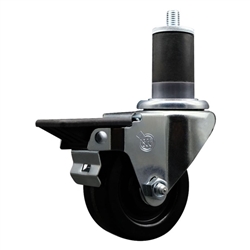 1-5/8 inch expanding stem caster 3 inch phenolic wheels and posi lock