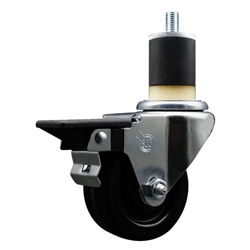 1-7/8 inch expanding stem caster 3 inch phenolic wheels and posi lock