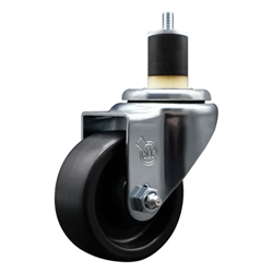 Service Caster #20 Series 1-7/8 inch expanding adapter stem swivel casters with a 3 inch polyolefin wheel.