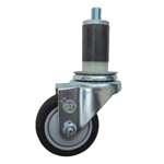 3" Expanding Stem Swivel Caster with Polyurethane Tread