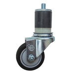 3" Expanding Stem Swivel Caster with Polyurethane Tread