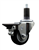 Service Caster swivel caster with a 3 inch Black polyurethane wheel. Featuring a zinc plated finish, these casters are ideal for work tables, shop projects, and any equipment with round or square tube legs.