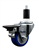 Service Caster swivel caster with a 3 inch Blue polyurethane wheel. Featuring a zinc plated finish, these casters are ideal for work tables, shop projects, and any equipment with round or square tube legs.