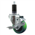 Service Caster 1-1/4 inch expanding stem swivel caster with a 3 inch green polyurethane wheel and a brake. Featuring a zinc plated finish, these casters are ideal for work tables, shop projects, and any equipment with round or square tube legs.