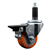 Service Caster 1-1/8 inch expanding stem swivel caster with a 3 inch orange polyurethane wheel and a posi lock brake. Featuring a zinc finish, these casters are ideal for work tables, shop projects, and any equipment with round or square tube legs.