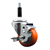 Service Caster 7/8 inch expanding stem swivel caster with a 3 inch orange polyurethane wheel and a brake. Featuring a zinc plated finish, these casters are ideal for work tables, shop projects, and any equipment with round or square tube legs.