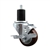 Service Caster 1-3/4 inch expanding stem swivel caster with a 3 inch maroon polyurethane wheel and a brake. Featuring a zinc plated finish, these casters are ideal for work tables, shop projects, and any equipment with round or square tube legs.