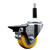 Service Caster 7/8 inch expanding stem swivel caster with a 3 inch yellow polyurethane wheel and a posi lock brake. Featuring a zinc finish, these casters are ideal for work tables, shop projects, and any equipment with round or square tube legs.