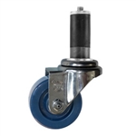 3" Expanding Stem Swivel Caster with Solid Polyurethane Wheel