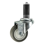 1 inch Expanding Stem Swivel Caster with 3 inch Thermoplastic Rubber wheel