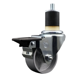 1-7/8 inch expanding stem caster 3 inch semi steel wheels and posi lock