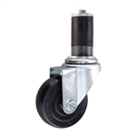 3-1/2" Expanding Stem Swivel Caster with Hard Rubber Wheel