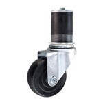 3-1/2" Expanding Stem Swivel Caster with Hard Rubber Wheel