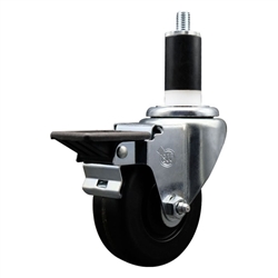 1-3/8 inch expanding stem caster 3-1/2 inch phenolic wheels and posi lock