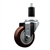 Service Caster 1-3/8 inch expanding stem swivel caster with a 3-1/2 inch maroon polyurethane wheel. Featuring a zinc plated finish, these casters are ideal for work tables, shop projects, and any equipment with round or square tube legs.