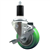 Service Caster 1-3/8 inch expanding stem swivel caster with a 3-1/2 inch green polyurethane wheel and a brake. Featuring a zinc plated finish, these casters are ideal for work tables, shop projects, and any equipment with round or square tube legs.