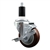 Service Caster 1-3/8 inch expanding stem swivel caster with a 3-1/2 inch maroon polyurethane wheel and a brake. Featuring a zinc plated finish, these casters are ideal for work tables, shop projects, and any equipment with round or square tube legs.