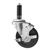 4" Expanding Stem Swivel Caster with Hard Rubber Wheel and Top Lock Brake