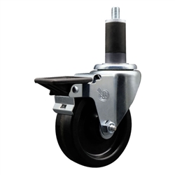 1-1/4" expanding stem caster 4" phenolic wheels and posi lock