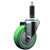 Service Caster 1 inch expanding stem swivel caster with a 4 inch green polyurethane wheel. Featuring a zinc plated finish, these casters are ideal for work tables, shop projects, and any equipment with round or square tube legs.