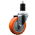 Service Caster 1-1/2 inch expanding stem swivel caster with a 4 inch orange polyurethane wheel. Featuring a zinc plated finish, these casters are ideal for work tables, shop projects, and any equipment with round or square tube legs.