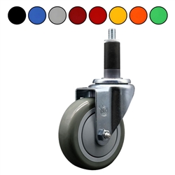 4" Expanding Stem Swivel Caster with Polyurethane Tread