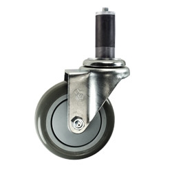 3/4 Inch Expanding Stem Swivel Caster with 4 Inch Polyurethane Wheel