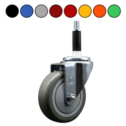 4" Expanding Stem Swivel Caster with Polyurethane Tread