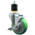 Service Caster 1-7/8 inch expanding stem swivel caster with a 4 inch green polyurethane wheel and a brake. Featuring a zinc plated finish, these casters are ideal for work tables, shop projects, and any equipment with round or square tube legs.