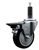 Service Caster swivel caster with a 4 inch Black polyurethane wheel. Featuring a zinc plated finish, these casters are ideal for work tables, shop projects, and any equipment with round or square tube legs.