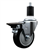 Service Caster swivel caster with a 4 inch Black polyurethane wheel. Featuring a zinc plated finish, these casters are ideal for work tables, shop projects, and any equipment with round or square tube legs.