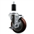 Service Caster 1-3/8 inch expanding stem swivel caster with a 4 inch maroon polyurethane wheel and a brake. Featuring a zinc plated finish, these casters are ideal for work tables, shop projects, and any equipment with round or square tube legs.