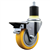 Service Caster 1-7/8 inch expanding stem swivel caster with a 4 inch yellow polyurethane wheel and a posi lock brake. Featuring a zinc finish, these casters are ideal for work tables, shop projects, and any equipment with round or square tube legs.