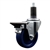 Service Caster #20 Series 1-1/4 inch expanding adapter stem swivel casters with a 4 inch solid blue polyurethane wheel and posi lock.