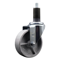 1-1/4" expanding stem caster 4" semi steel wheels