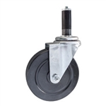 5" Expanding Stem Swivel Caster with Hard Rubber Wheel