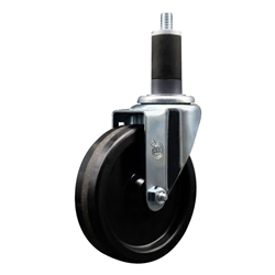 1-1/4" expanding stem caster 5" phenolic wheels
