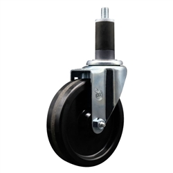 1-1/4" expanding stem caster 5" phenolic wheels