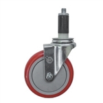 5" Expanding Stem Swivel Caster with Polyurethane Tread