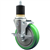 Service Caster 1-7/8 inch expanding stem swivel caster with a 5 inch green polyurethane wheel and a brake. Featuring a zinc plated finish, these casters are ideal for work tables, shop projects, and any equipment with round or square tube legs.