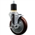 Service Caster 1-7/8 inch expanding stem swivel caster with a 5 inch maroon polyurethane wheel and a brake. Featuring a zinc plated finish, these casters are ideal for work tables, shop projects, and any equipment with round or square tube legs.